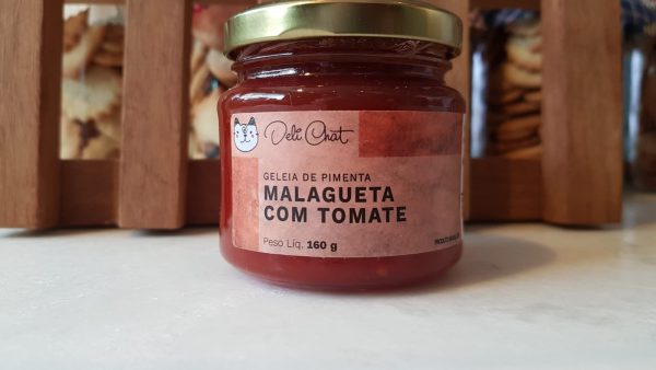 Geléia de pimenta malagueta com tomate da Deli Chat - 160 gramas